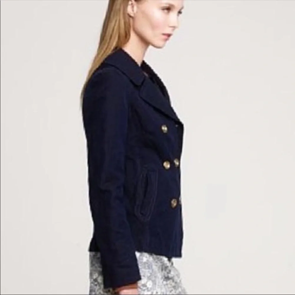 J.Crew Indigo Double Breasted Blazer Sz 8 - Picture 2 of 13